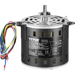 VEVOR 1/2 PS Gebläsemotor 2,6A 1300/1100/800U/min 3 Gang 15μF/450V Kondensator