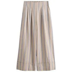 Next Palazzohose N. Premium Hose mit weitem Bein, Kurzgröße (1-tlg) beige 24 (GB: 20 Petite)