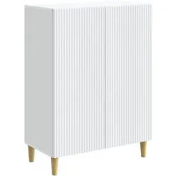 vidaXL Sideboard 66 x 34,5 x 90 cm Sideboard Wohnzimmer Schrank Weiß 66x34,5x90 cm Holz weiß