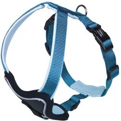 Hunde-Geschirr Classic Preno, Nylon, besonders geeignet für Bulldogge, Mops und Co. blau