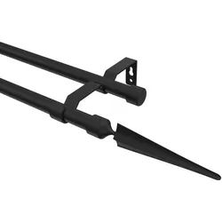 GARDINENSTANGE Olymp Lorenzo 400 cm (geteilt in 2 x 200 cm), 2-läufig (ohne Ringe), 16 mm Ø Schwarz