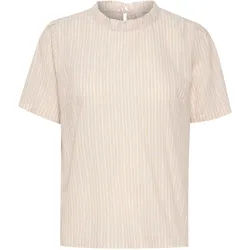 Blusentop CREAM "Top KatinkaCR", Damen, Gr. 46, beige (travertine), Obermaterial: 100% Baumwolle CO., Blusen Blusentop