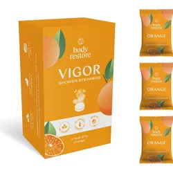 Body Restore Vigor Shower Steamers Duschbomben Duft Orange 3 St.