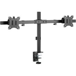 Goobay Doppel-Monitorhalterung Fix - Monitorhalter für 2 Monitore zwischen 17 und 32 Zoll (43-81 cm) bis 9 kg