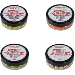 DOVIT FISHING Kunstköder WORMS UP! Pop UP Boilie 10mm 18g - ver. Geschmack - Karpfen Köder SET, (Spar-Set), Einzigartiger Köder mit Mückenbeschichtung orange