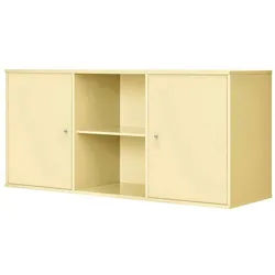 Hammel Furniture Sideboard Mistral, Hochwertig Schrank, hängend/stehend montierbar, mit zwei Türen, B: 133 cm, anpassungsbar Designmöbel gelb