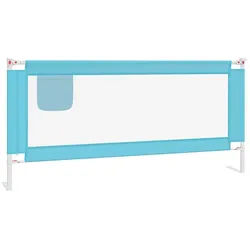 vidaXL Bettschutzgitter, Kleinkind-Bettschutzgitter Blau 200x25 cm Stoff