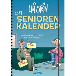 Wandkalender Uli Stein Senioren-Kalender 2027 mit Spiralbindung und Gummiband Ideal weiß