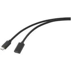 Renkforce USB 3.2 Gen 2x1 USB-CTM Stecker auf USB-CTM Buchse RF-4755222 USB-Kabel, PVC-Mantel