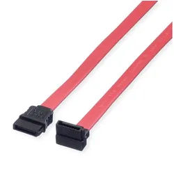 VALUE Internes Festplattenkabel SATA 3.0 Gbit/s, gewinkelt Computer-Kabel, SATA 7-polig (Data) Männlich (Stecker), SATA 7-polig (Data) Männlich (Stecker) (50.0 cm) rot