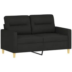 vidaXL Sofa, 2-Sitzer-Sofa Schwarz 120 cm Stoff