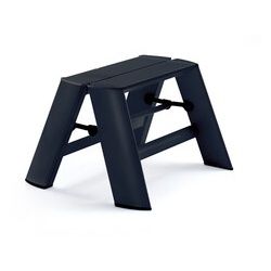 Tritthocker Lucano Thomas Merlo schwarz, Designer Chiaki Murata, 28x39x57 / 15.5 cm