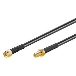 Antennen-Verlängerungskabel für WLAN Geräte (2,4 GHz + 5 GHz) RP-SMA-Stecker > RP-SMA-Buchse Länge: 3m