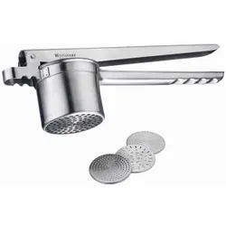 WESTMARK Quadro Spätzle-/Kartoffelpresse , Mit 4 Einsätzen für Stampfkartoffeln, Kartoffelpüree, Spaghettieis, Spätzle etc., Größe: 35,0 x 9,0 x 16,5 cm