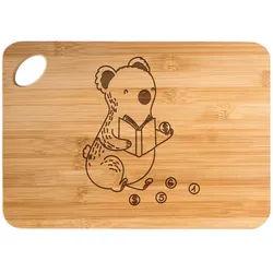 Mr. & Mrs. Panda Servierbrett Koala Münzen sammeln - Transparent - Geschenk, Münzen aus aller Welt, Bambus, (1-St), Elegante Optik
