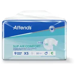 Attends Slip Air Comfort 9 Inkontinenzslips, saugfähig, Saugfähige Slips für starke Harn- und Stuhlinkontinenz, 1 Packung = 21 Stück, Größe S (Umfang 50-85 cm)