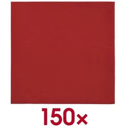 Papstar Papierservietten DAILY Collection 2-lagig 32 x 32 cm 150 Stück rot, 32x32 cm