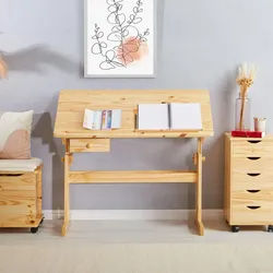 Idimex Kinderschreibtisch Flexi , Naturfarben , Holz , Kiefer , Mode , 109x75x55 cm , FSC Mix , Arbeitszimmer, Schreibtische, Jugend- & Kinderschreibtische