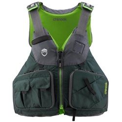 NRS Schwimmweste NRS Angler-Schwimmweste Chinook Fishing PFD Bayberry, L/XL grau|grün L/XL