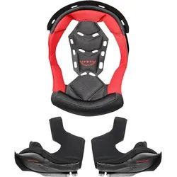 LS2 MX701 ECE 22.06 Innenfutter, schwarz-rot, Größe 3XL für Männer