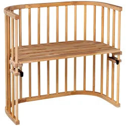 Babybay Beistellbett , Kernbuche , Holz , Buche , vollmassiv , 46x79x87 cm , Sprossen im Normabstand, Lattenrost stufenlos höhenverstellbar, zur Sitzbank umbaubar, zum Gitterbett umbaubar, höhenverstellbar, sehr stabil , Babymöbel & Kindermöbel, Babyzimmer, Babybetten