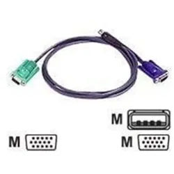 KVM-kabel SPHD15 männlich für HD15 männlich & USB Typ