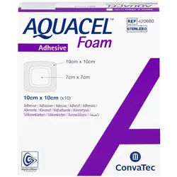 Aquacel Foam adhäsiv 10x10 cm Verband