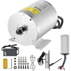 VEVOR Bürstenloser Elektromotor-Satz, 1800 W, Gleichstrom-Elektromotor für Go-Karts, 48 V 4500 U/min, mit verbessertem Geschwindigkeitsregler und Gaspedal, für Elektrofahrräder, Motorräder, Roller