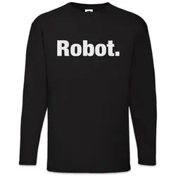 Urban Backwoods Langarmshirt Robot Langarm T-Shirt NPC Slogan Spruch Motto Fun Spaß Comedy Joke (1-tlg) Statement Classic Kult Opinion schwarz 3XL