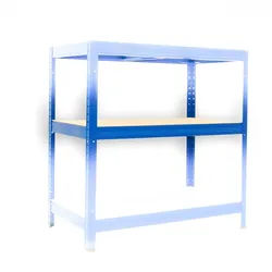Biedrax Fachboden für Regal mit MDF-Boden 50 x 90 cm - blau, 275 kg