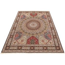 morgenland Orientteppich »Perser - Täbriz - Royal - 405 x 303 cm - mehrfarbig«, rechteckig, Wohnzimmer, Handgeknüpft, Einzelstück mit Zertifikat morgenland Mehrfarbig B/L: 303 cm x 405 cm