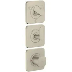 hansgrohe Thermostat-Modul Axor Citterio C o. Struk., brush. ni., UP mit Rosetten