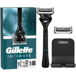 Gillette Intimate Rasierer für Männer, 1 Rasierer, 2 Ersatzklingen St Unisex
