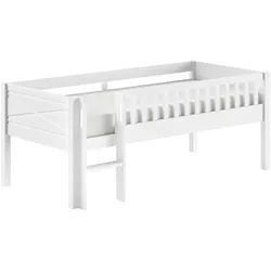 Mid.you Spielbett , Weiß , Holz , Kiefer , teilmassiv , seitenverkehrt montierbar , 90x200 cm , Baby & Kindermöbel, Kinderzimmer & Jugendzimmer, Kinderbetten, Spielbetten