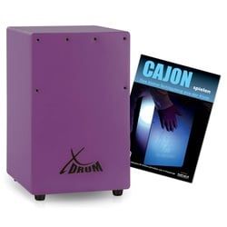 XDrum KC-37VT Kinder-Cajon Violett Set mit Schule