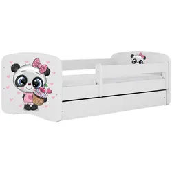 Raumhirsch Furniture Kinderbett Panda mit Schublade und Matratze 160/80 , Weiß , Holzwerkstoff , Rechteckig , 80x160 cm , FSC 100% , Babymöbel & Kindermöbel, Kinderzimmer & Jugendzimmer, Kinderbetten