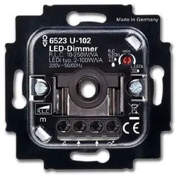 Busch-Jaeger 6523 U-102 LED-Drehdimmer, 2 bis 100 W/VA, Phasen-AN/AB-Schnitt
