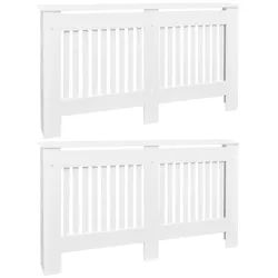 vidaXL Heizungsverkleidung 152 x 19 x 815 cm Heizungsverkleidung Heizungsabdeckung Heizkörperabde weiß