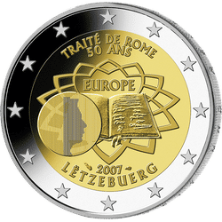 2 Euro Gedenkmünze "50 Jahre Römische Verträge" 2007 aus Luxemburg