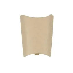 Greenbox Pommestüten mit Deckel, braun, 82 x 54 x 110 mm, Recycelbare Pommesschütten mit offener Lasche, 1 Karton = 550 Stück