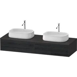 Duravit Zencha Konsolenwaschtischunterbau wandhängend Eiche Schwarz & Graphit Matt & Supermatt 1600x ZE4815B16800000