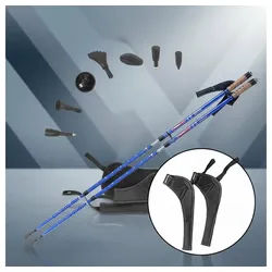 Melko Nordic-Walking-Stöcke Wanderstöcke Nordic Walking Teleskop Stöcke Antischock Aluminium (Stück, Premium Qualität), Teleskopstock blau