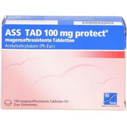 ASS TAD 100 mg protect magensaftres.Filmtabletten 100 St.
