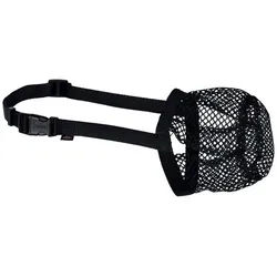 TRIXIE Maulkorb Giftköder-Schutznetz, Polyester schwarz Größe: S-M / Korbumfang Innen: 22 cm für z. B.: Kleinpudel, Mittelpudel, Sheltie
