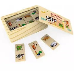 Holzdomino - Bauernhoftiere