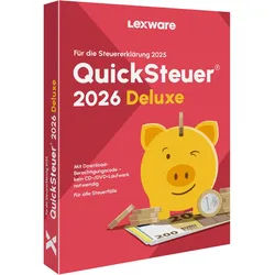 LEXWARE QuickSteuer Deluxe 2026 (für das Steuerjahr 2025) Software Vollversion (PKC)
