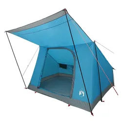 vidaXL Tunnelzelt Campingzelt mit Dach mit Speicher Blau 282 x 225 x 154 cm Taft, (1 tlg) blau