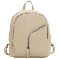 Rucksack EMILY & NOAH "Rucksack E&N Tours RUE 09", Damen, Gr. B/H/T: 28cm x 32cm x 13,5cm, beige (beige 400), Obermaterial: 70% PVC PVC. 30% Polyurethan PU., Rucksäcke Rucksack