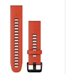 GARMIN Ersatzarmband Smartwatch | Quickfit-Silikon | Flammenrot/Graphi