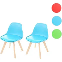 Einzelstück | 2er-Set Kinderstuhl HWC-E81, Kinderhocker Stuhl Kindermöbel Kinderzimmer, 55x38x39cm ~